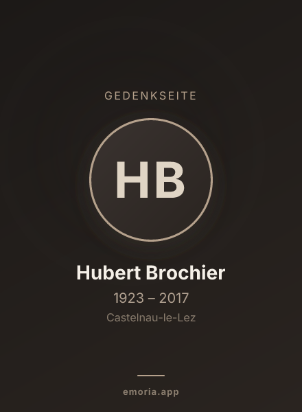 Gedenkportrait von Hubert Brochier