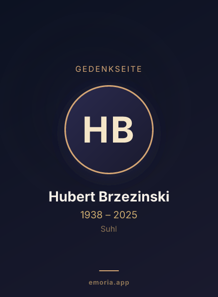 Gedenkportrait von Hubert Brzezinski