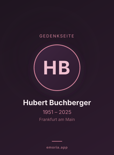 Gedenkportrait von Hubert Buchberger