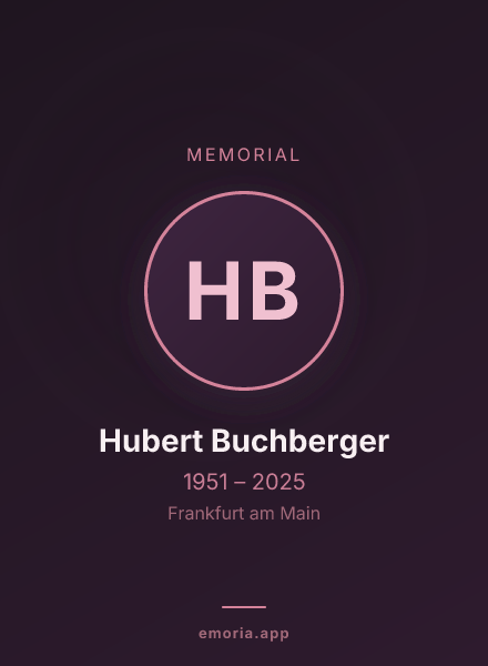 Memorial portrait of Hubert Buchberger