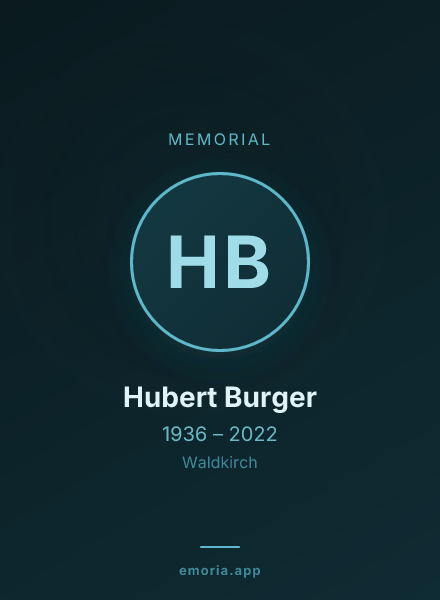Memorial portrait of Hubert Burger