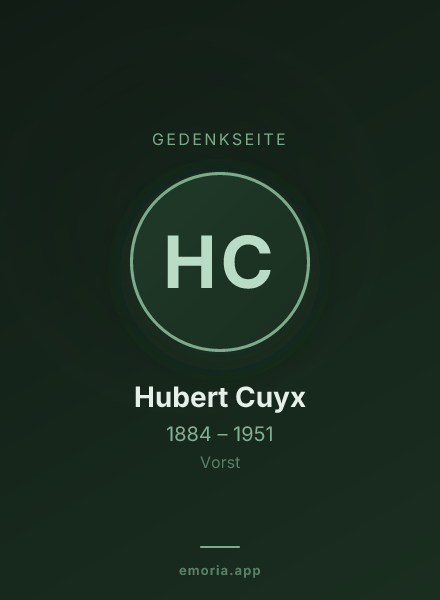 Gedenkportrait von Hubert Cuyx