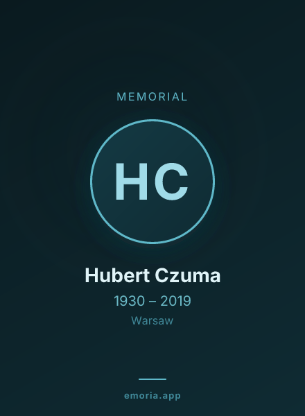Memorial portrait of Hubert Czuma
