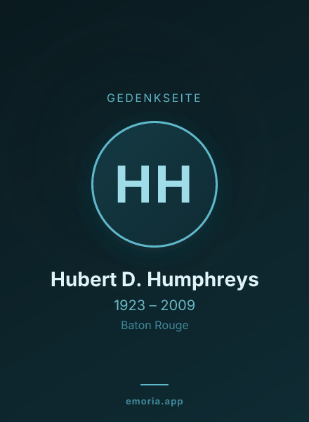 Gedenkportrait von Hubert D. Humphreys