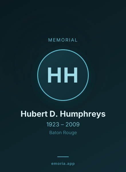 Memorial portrait of Hubert D. Humphreys
