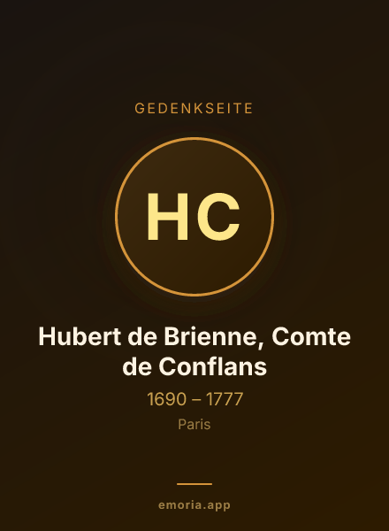 Gedenkportrait von Hubert de Brienne, Comte de Conflans