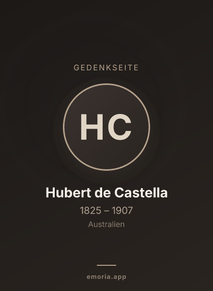 Gedenkportrait von Hubert de Castella