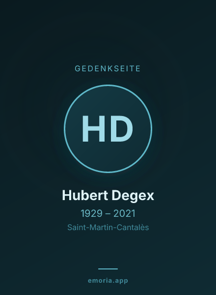 Gedenkportrait von Hubert Degex