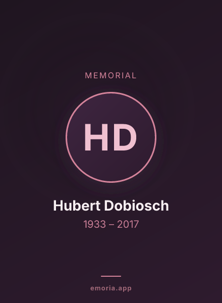 Memorial portrait of Hubert Dobiosch