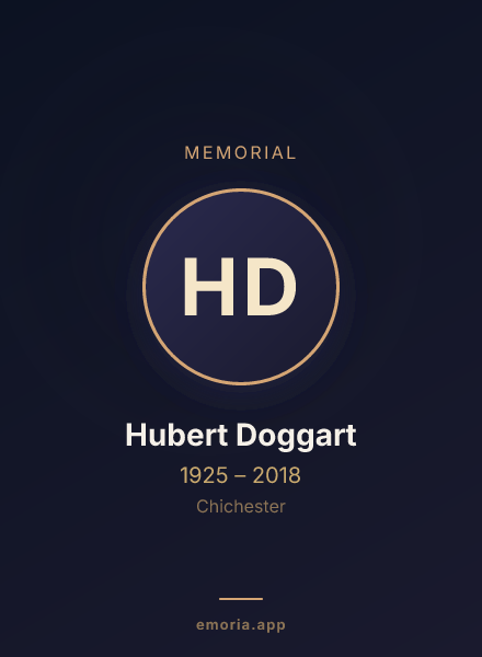 Memorial portrait of Hubert Doggart