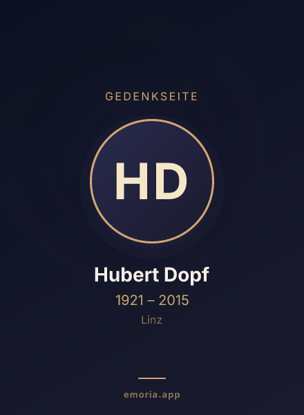Gedenkportrait von Hubert Dopf