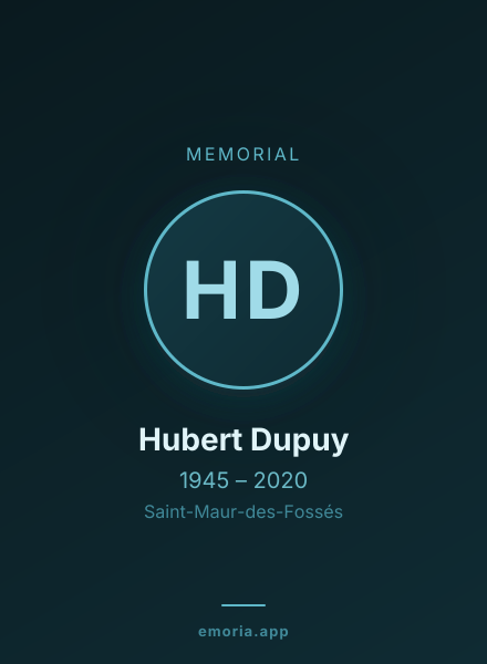 Memorial portrait of Hubert Dupuy