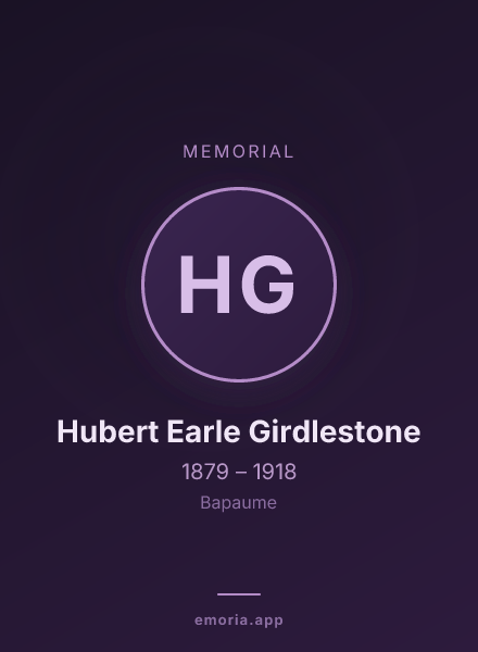 Memorial portrait of Hubert Earle Girdlestone