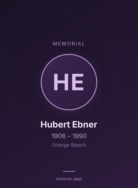 Memorial portrait of Hubert Ebner
