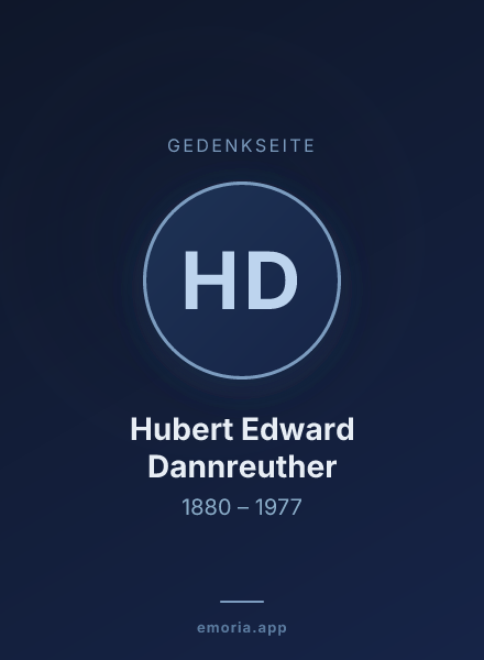 Gedenkportrait von Hubert Edward Dannreuther
