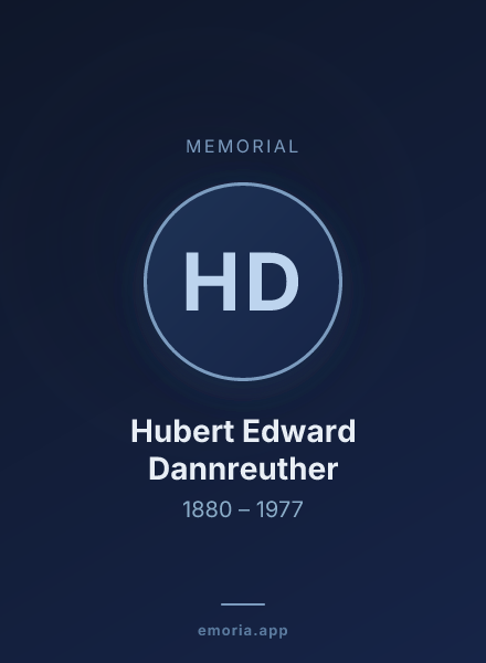 Memorial portrait of Hubert Edward Dannreuther
