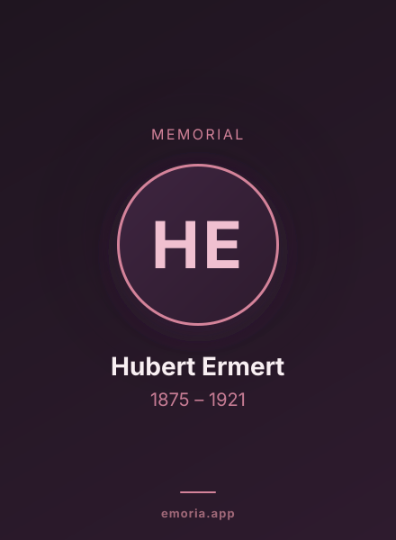 Memorial portrait of Hubert Ermert