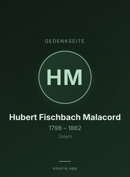 Gedenkportrait von Hubert Fischbach Malacord