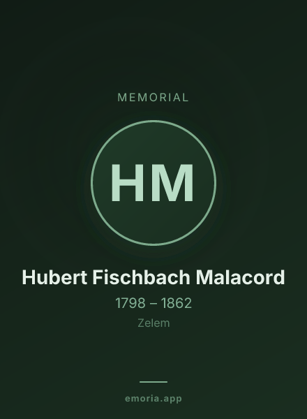 Memorial portrait of Hubert Fischbach Malacord