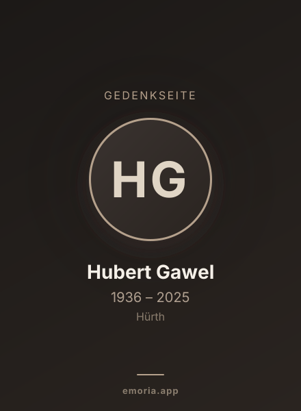 Gedenkportrait von Hubert Gawel