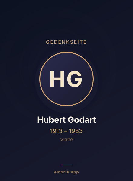 Gedenkportrait von Hubert Godart