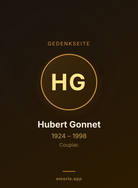 Gedenkportrait von Hubert Gonnet
