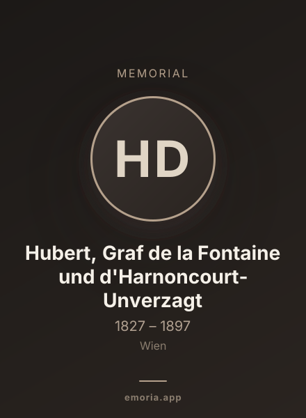 Memorial portrait of Hubert, Graf de la Fontaine und d'Harnoncourt-Unverzagt