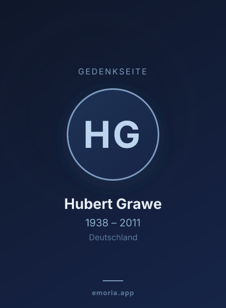 Gedenkportrait von Hubert Grawe
