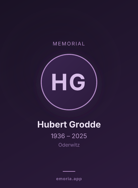 Memorial portrait of Hubert Grodde
