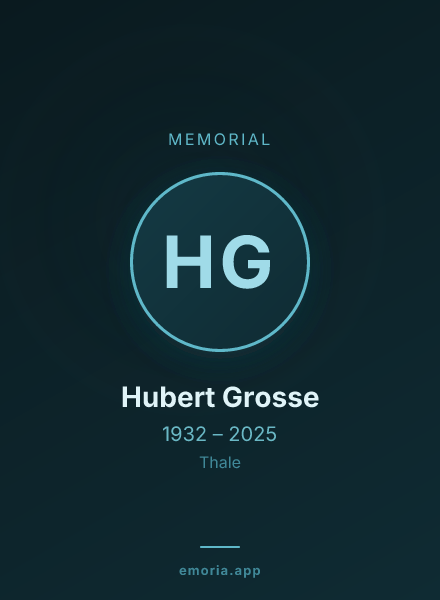 Memorial portrait of Hubert Grosse