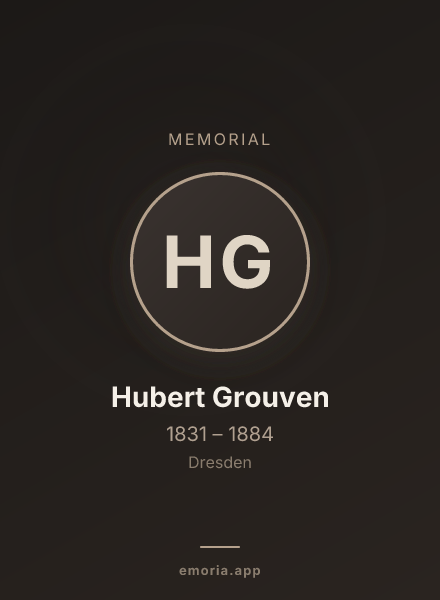 Memorial portrait of Hubert Grouven