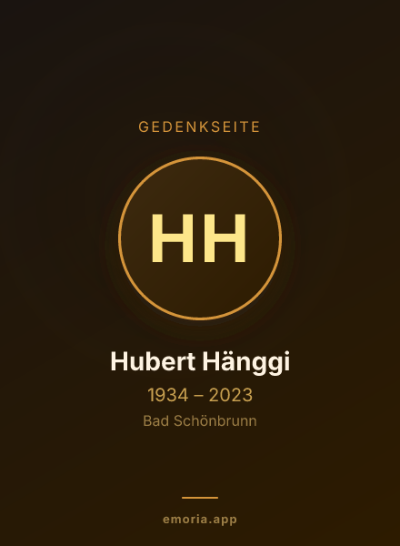 Gedenkportrait von Hubert Hänggi