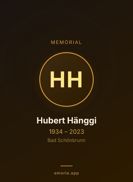 Memorial portrait of Hubert Hänggi