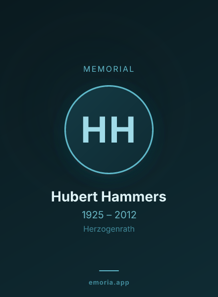 Memorial portrait of Hubert Hammers