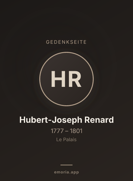 Gedenkportrait von Hubert-Joseph Renard