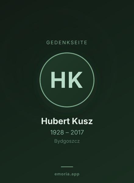 Gedenkportrait von Hubert Kusz
