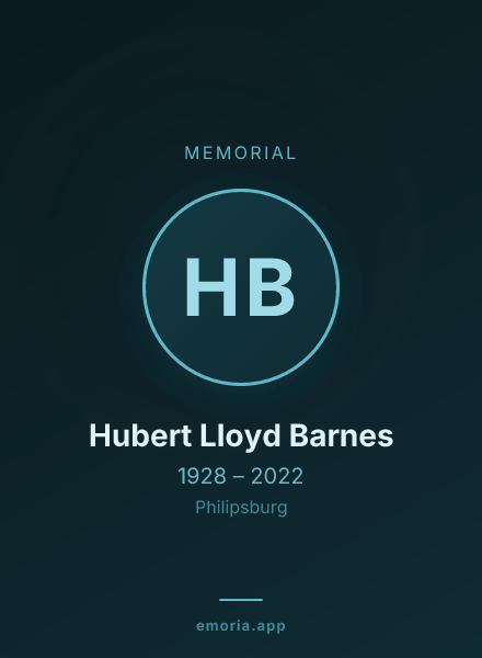 Memorial portrait of Hubert Lloyd Barnes