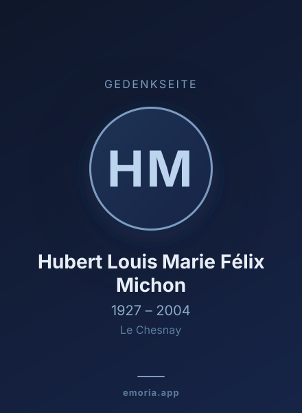 Gedenkportrait von Hubert Louis Marie Félix Michon