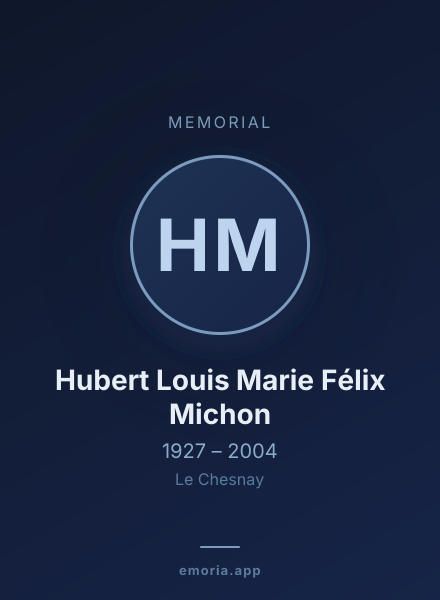 Memorial portrait of Hubert Louis Marie Félix Michon