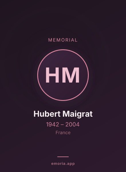 Memorial portrait of Hubert Maigrat