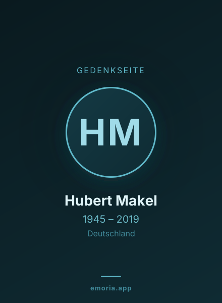 Gedenkportrait von Hubert Makel