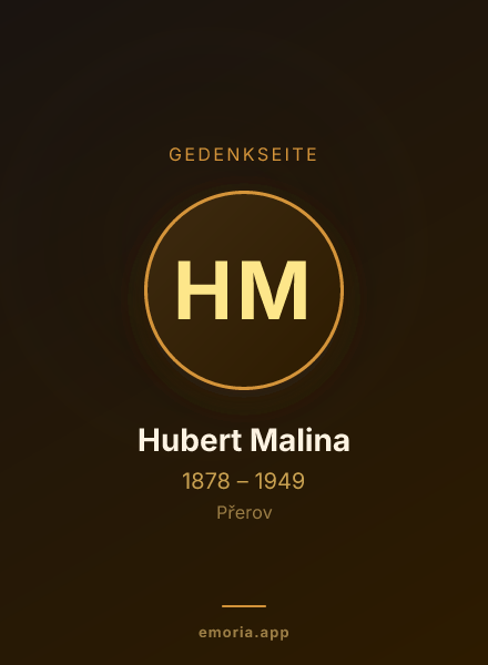 Gedenkportrait von Hubert Malina