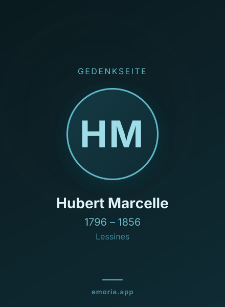 Gedenkportrait von Hubert Marcelle