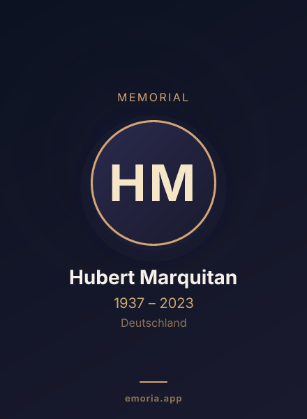 Memorial portrait of Hubert Marquitan