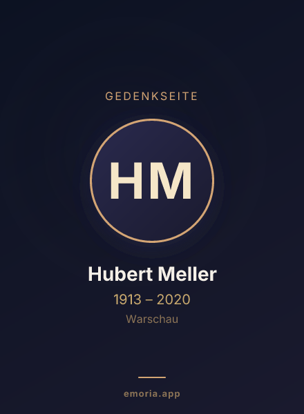 Gedenkportrait von Hubert Meller