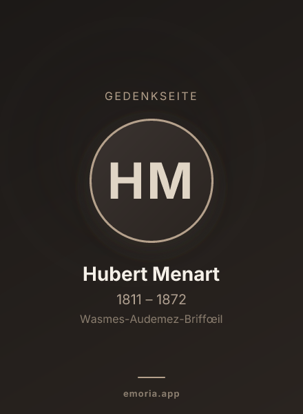 Gedenkportrait von Hubert Menart