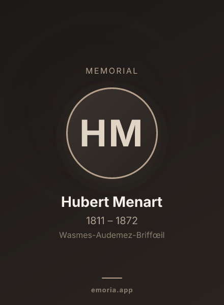 Memorial portrait of Hubert Menart
