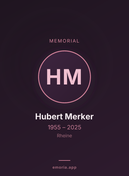 Memorial portrait of Hubert Merker