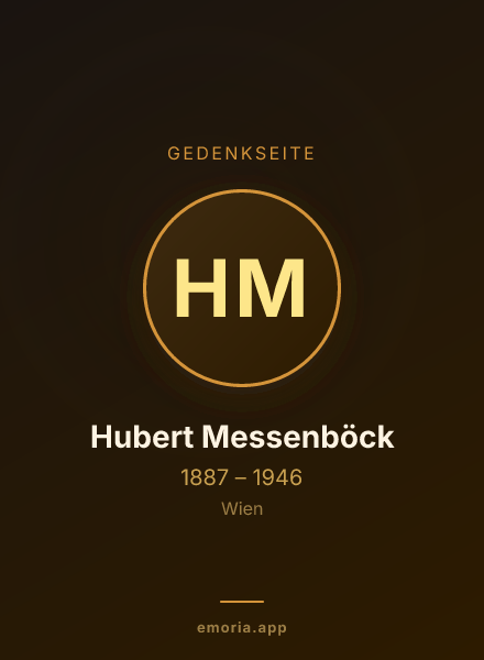 Gedenkportrait von Hubert Messenböck