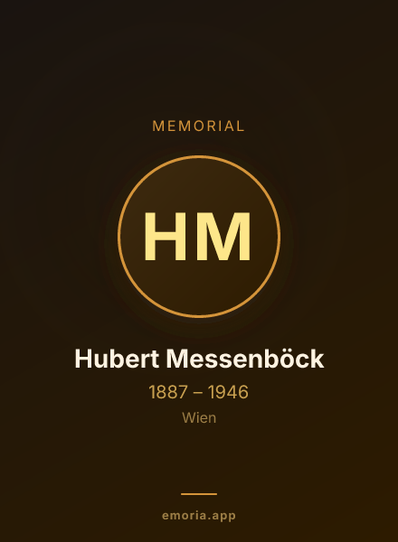 Memorial portrait of Hubert Messenböck